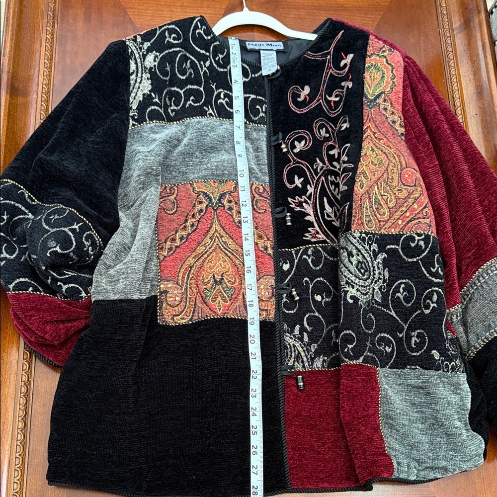Patchwork Cardigan With Intricate Patterns - image 4